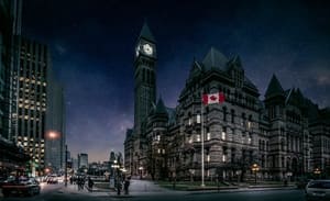 Toronto Old City Hall at night